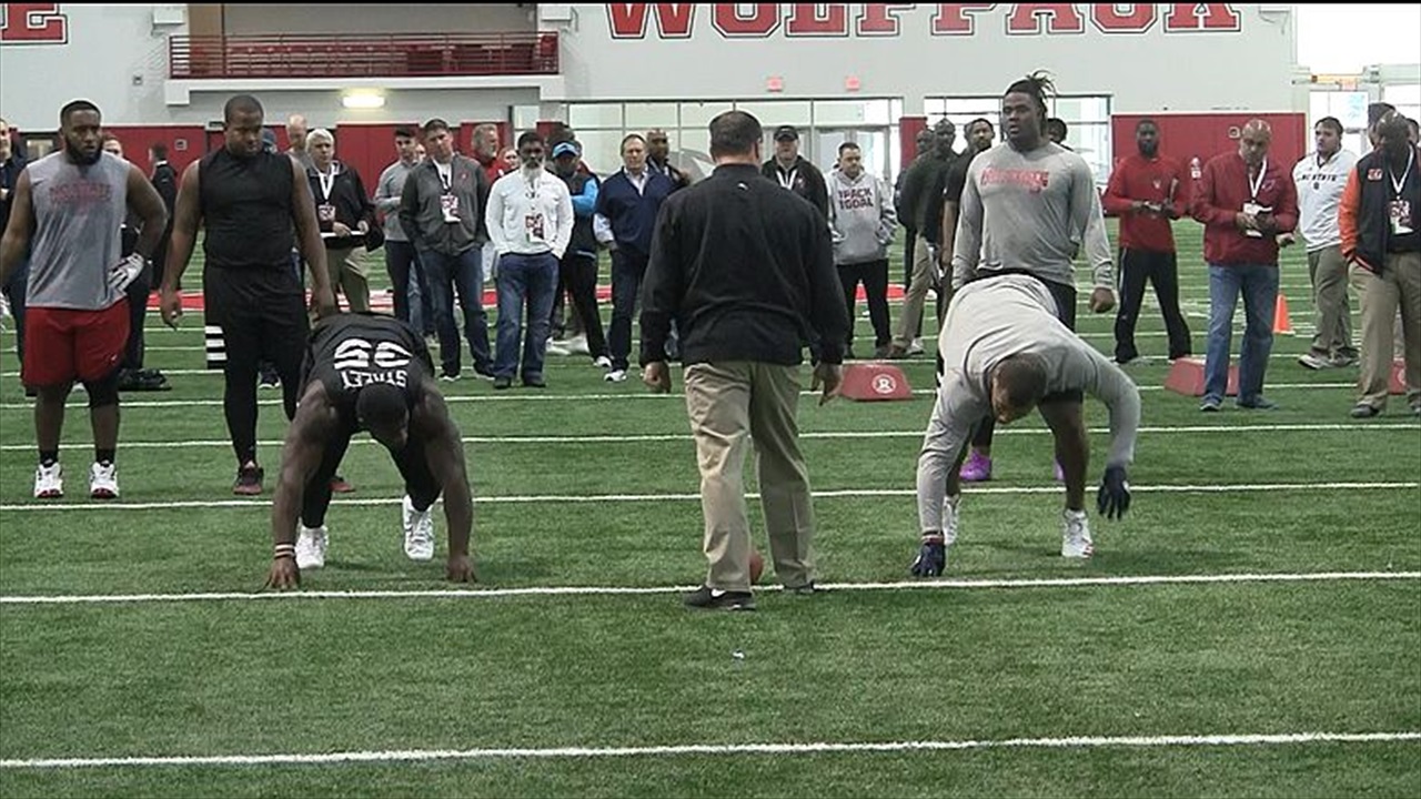 PRO DAY HIGHLIGHTS Defensive Line Drills Inside Pack Sports