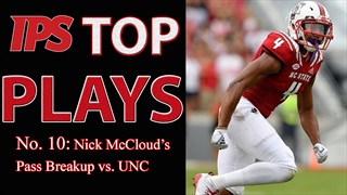 TOP 10 PLAYS: No. 10 Nick McCloud's Pass Breakup vs. UNC