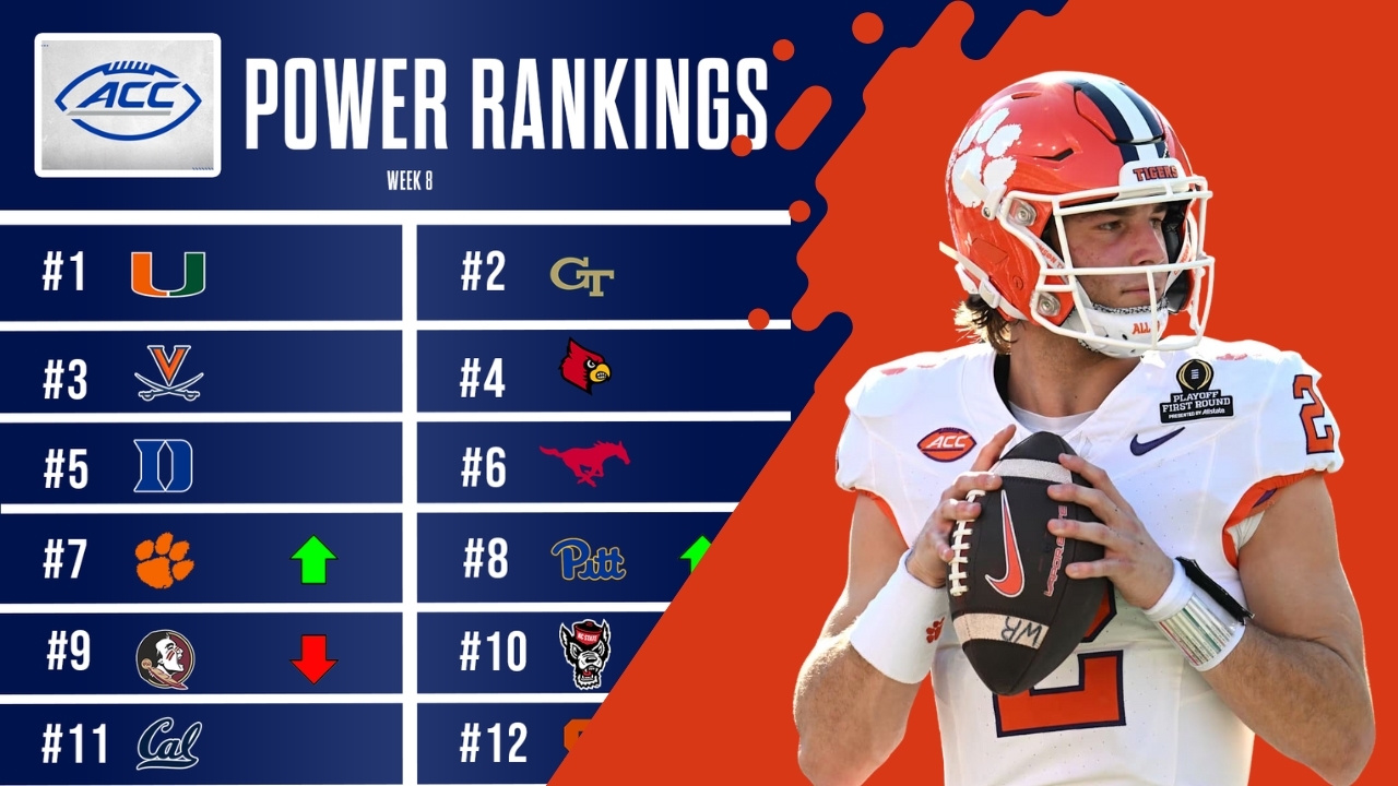 Week 8 ACC Power Rankings: FSU’s Nightmare, Clemson’s Comeback | Inside ...